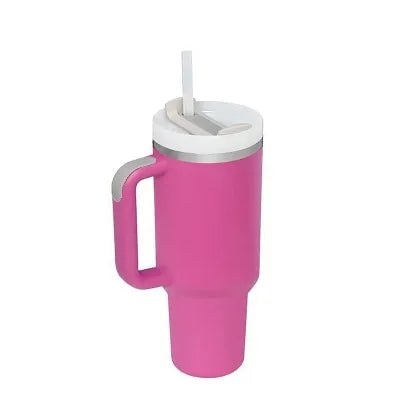 40oz 2.0 Stainless Steel Vacuum Tumbler - Insulated Thermal Mug with Handle & Straw for Hot & Cold Coffee Drinks