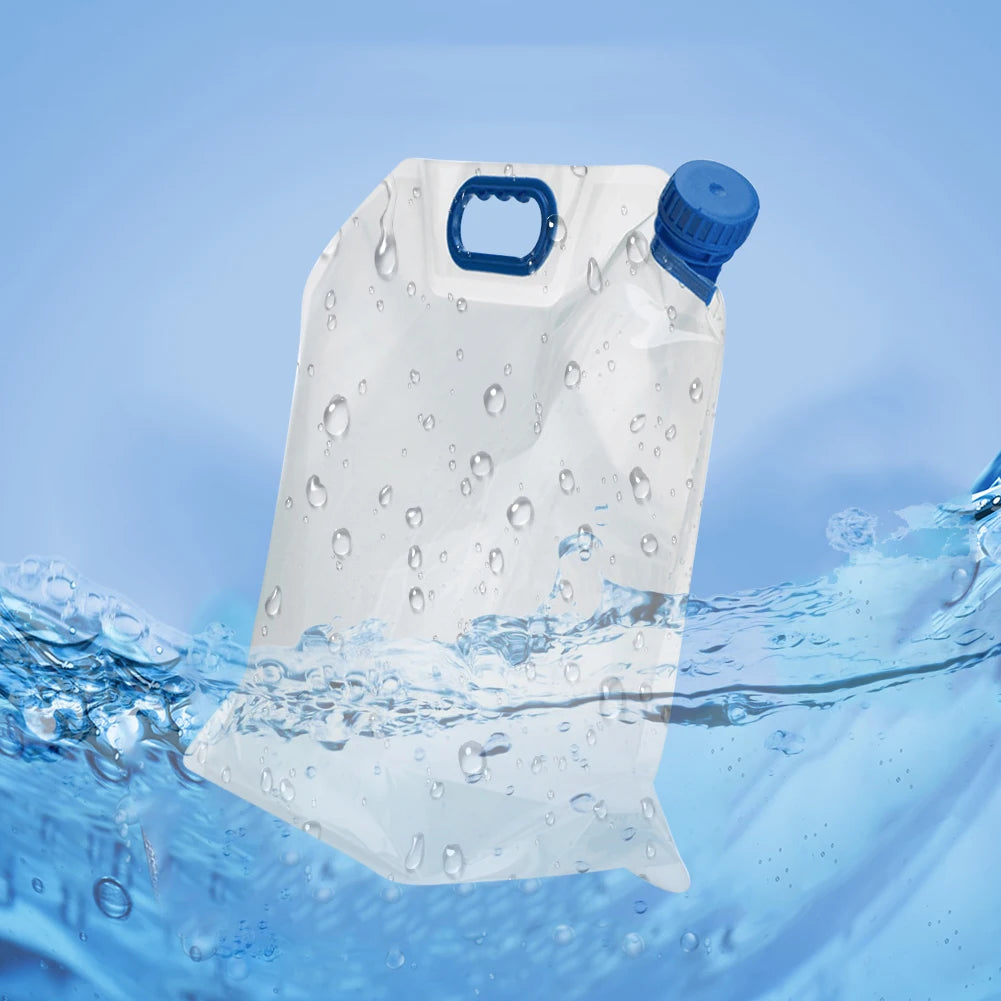 15 L Foldable Water Bottle Portable Reusable Canteen with Handle Drinking Water Bag Eco-Friendly for Biking Hiking Travel